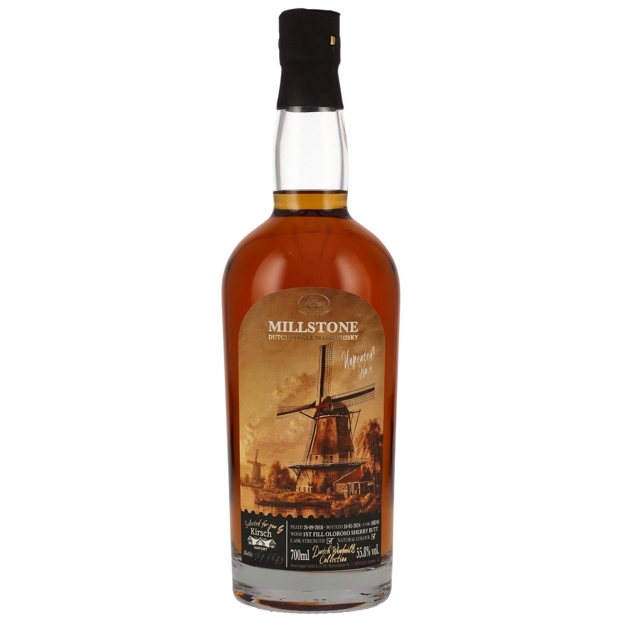 Millstone Oloroso Cask 2018/2024 5 y.o. #18B244 Windmill Collection No.1 - 55,8 % vol. 0,7l Millstone Oloroso Cask 2018/2024 5 y.o. #18B244 Windmill Collection No.1 - 55,8 % vol. 0,7l