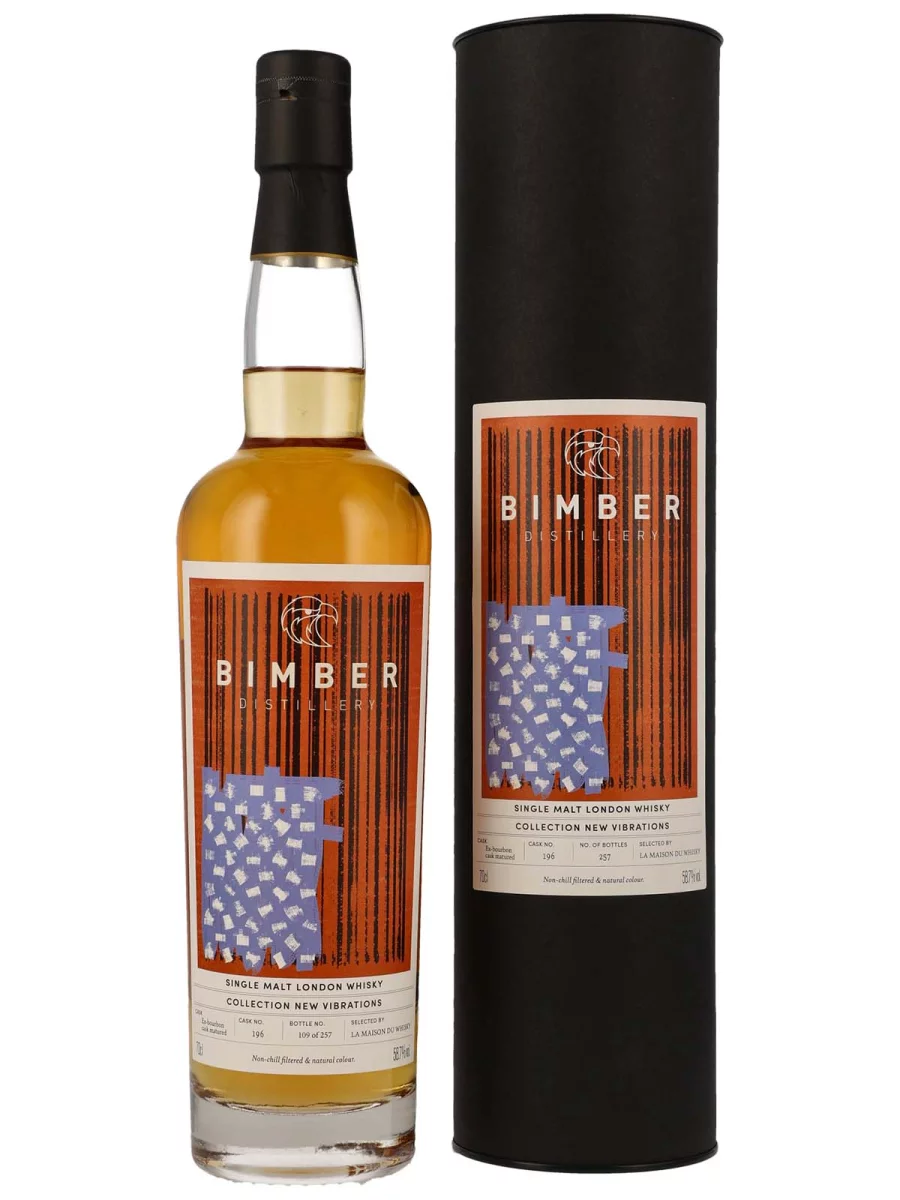 Bimber Ex-Bourbon Cask #196 - Collection New Vibrations - Single Malt London Whisky 58,7% vol. 0,7l Bimber Ex-Bourbon Cask #196 - Collection New Vibrations - Single Malt London Whisky 58,7% vol. 0,7l