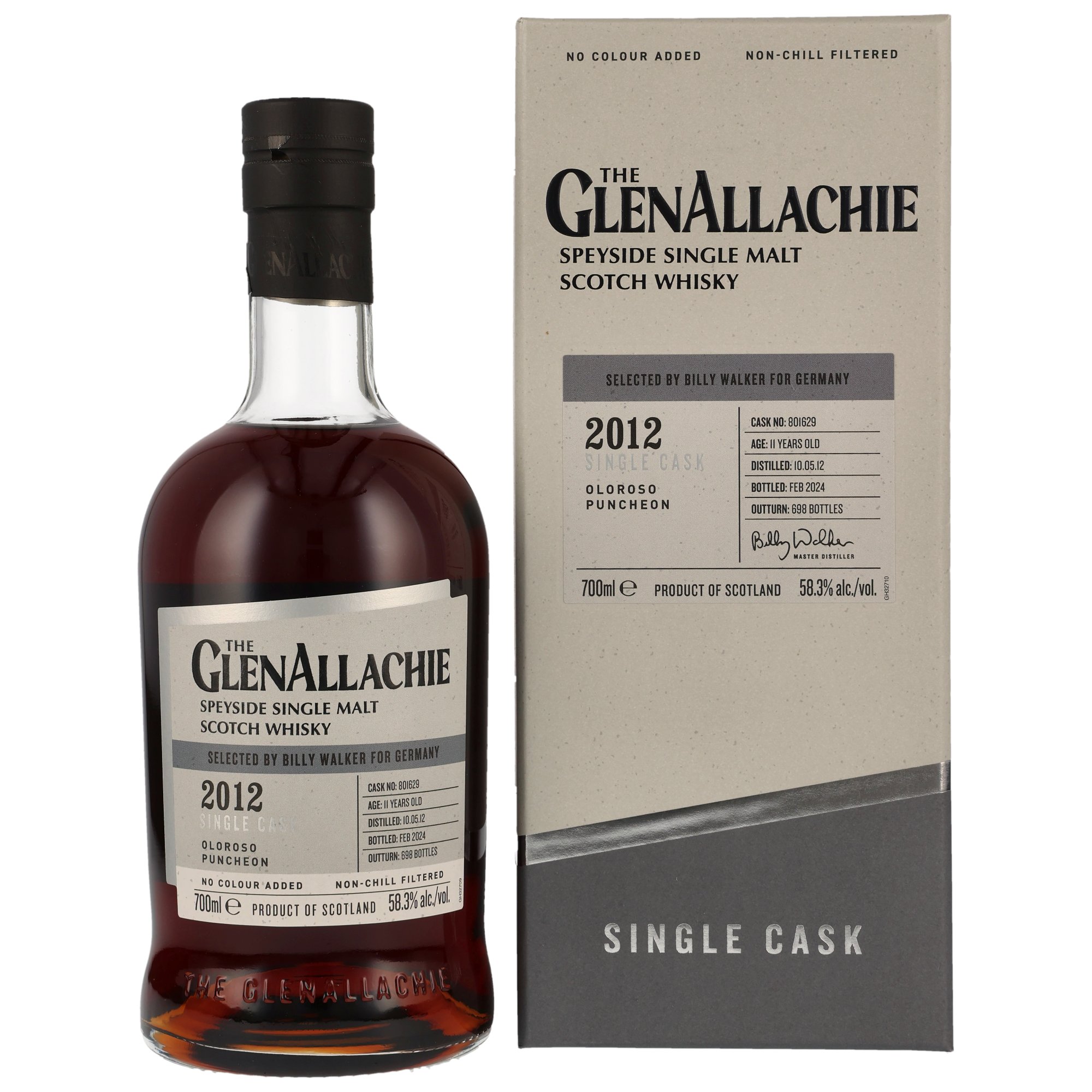 GlenAllachie 2012/2024 - 11 y.o. Oloroso Sherry Single Cask #801629 58,3% vol. 0,7l